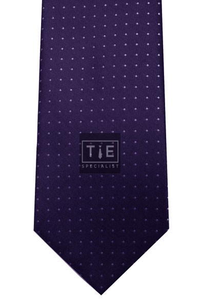 Purple with White Polka Dots Tie #T2007/2 ---DISCONTINUED, LAST STOCK!---