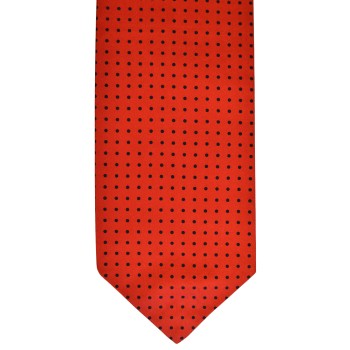 Red Black Spot Self Tie Silk Cravat #WCR5032/8