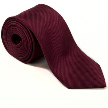 Plain Wine Silk Tie #S5009/1