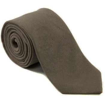 Taupe Suede Effect Tie #T1869/9